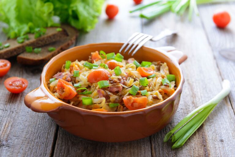 While observing the drink diet, it is allowed to prepare a stew of chopped vegetables