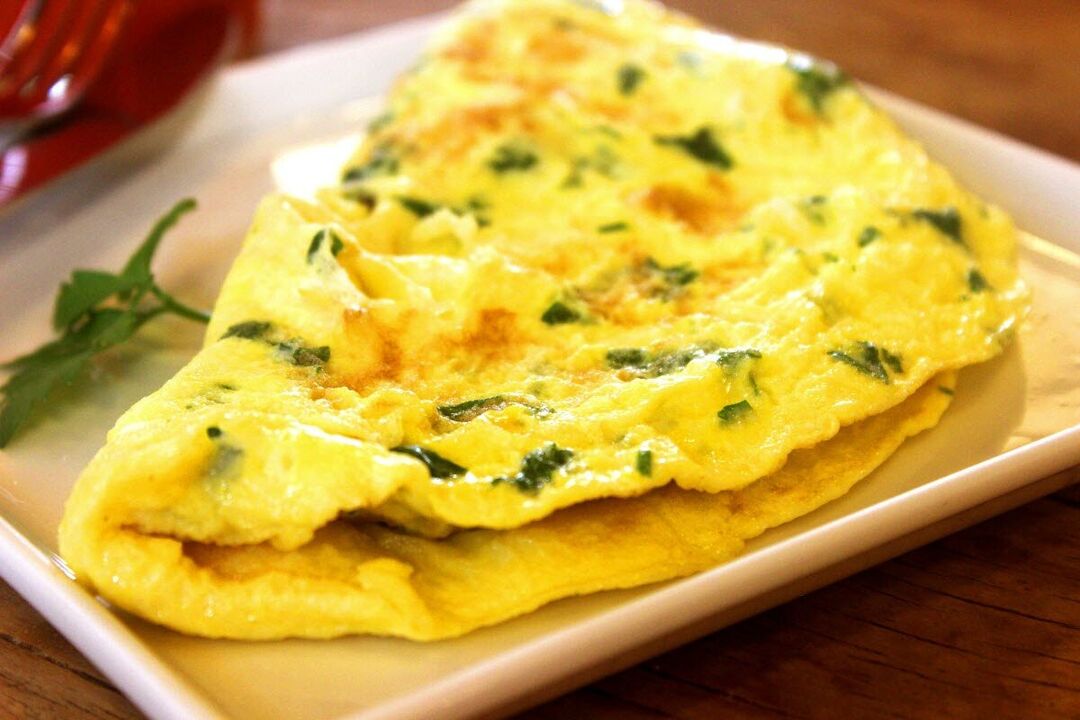Omelet is a dietary egg dish that is allowed for pancreatitis patients